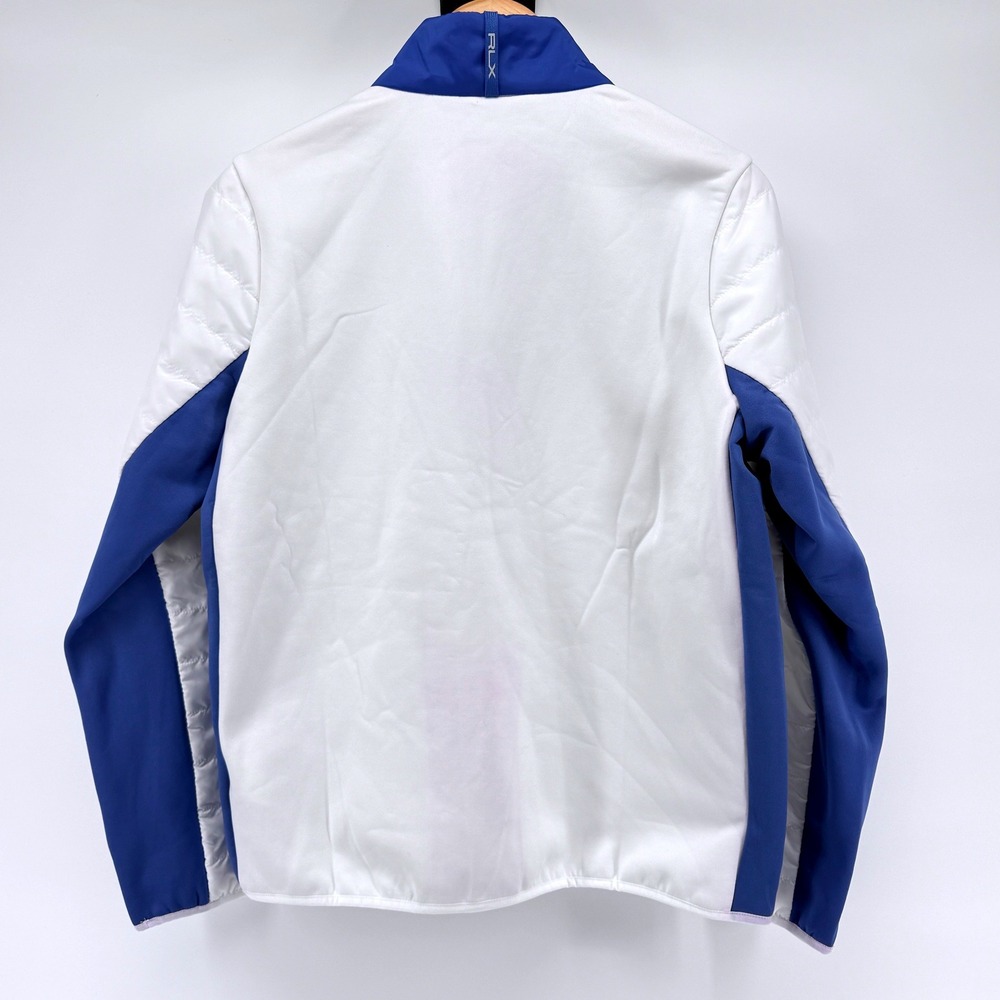RLX Ralph Lauren Women's White Blue Golf Pullover Jacket Quarter Zip NWT - Picture 12 of 16